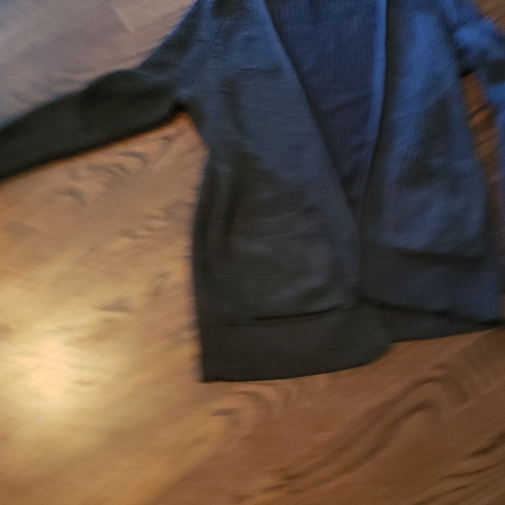 Gray cardigan sweater